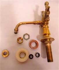 LOT OF 4 #P0013 ANTIQUE LUXURY BRASS STROM PLUMBING TUB FIXTURES ONE UNUSED 3 US